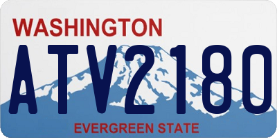 WA license plate ATV2180