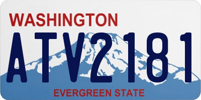 WA license plate ATV2181