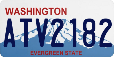 WA license plate ATV2182