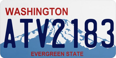 WA license plate ATV2183