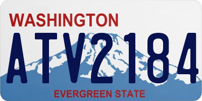 WA license plate ATV2184