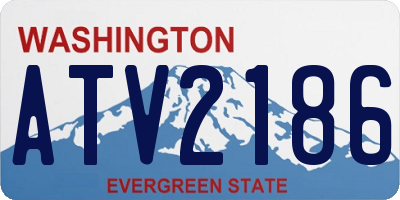 WA license plate ATV2186