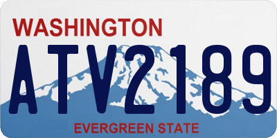 WA license plate ATV2189