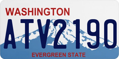 WA license plate ATV2190