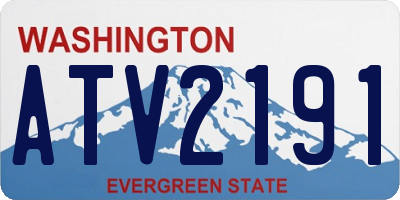 WA license plate ATV2191