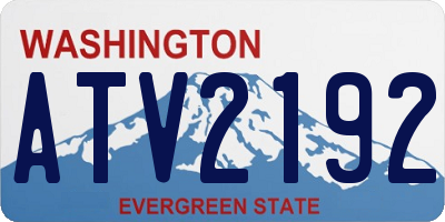 WA license plate ATV2192