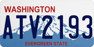WA license plate ATV2193