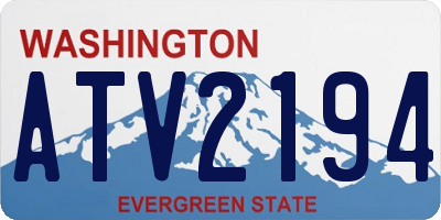 WA license plate ATV2194