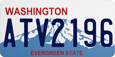WA license plate ATV2196