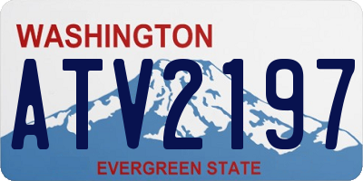 WA license plate ATV2197