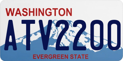 WA license plate ATV2200