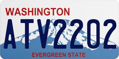 WA license plate ATV2202