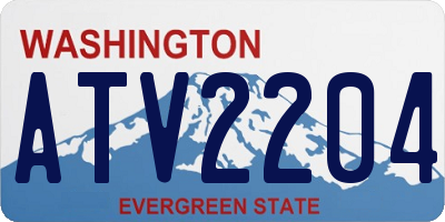 WA license plate ATV2204