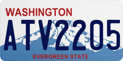 WA license plate ATV2205