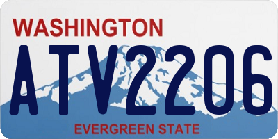 WA license plate ATV2206