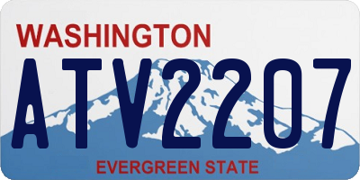 WA license plate ATV2207