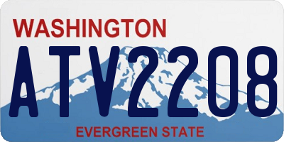 WA license plate ATV2208
