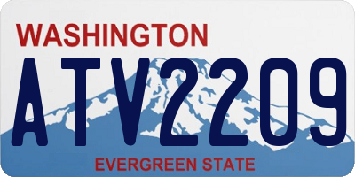 WA license plate ATV2209