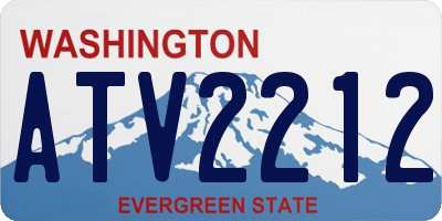 WA license plate ATV2212