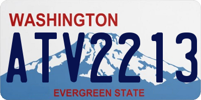 WA license plate ATV2213