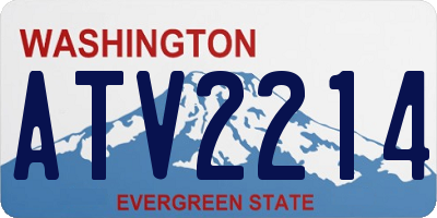WA license plate ATV2214
