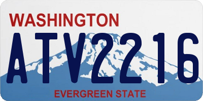 WA license plate ATV2216