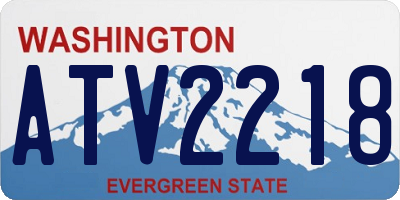 WA license plate ATV2218