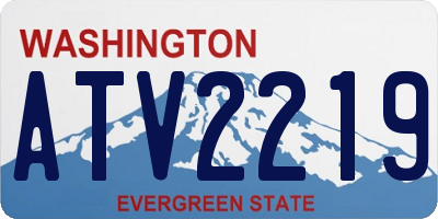 WA license plate ATV2219