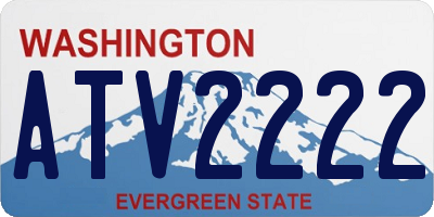 WA license plate ATV2222
