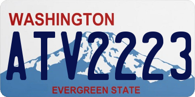 WA license plate ATV2223
