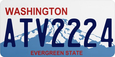 WA license plate ATV2224