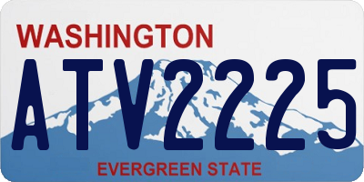 WA license plate ATV2225