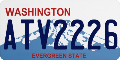WA license plate ATV2226