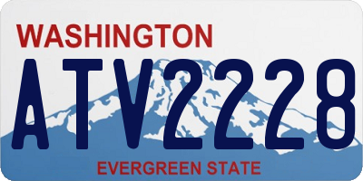 WA license plate ATV2228