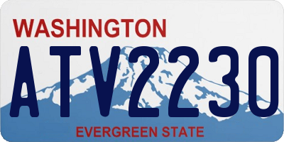 WA license plate ATV2230
