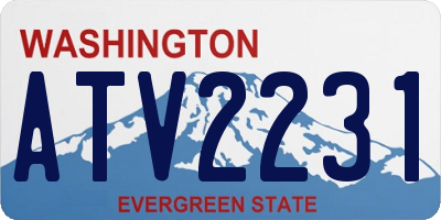 WA license plate ATV2231