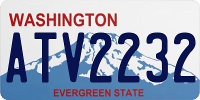 WA license plate ATV2232