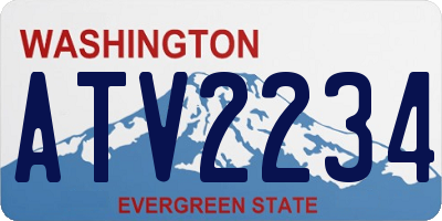 WA license plate ATV2234