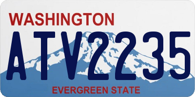 WA license plate ATV2235