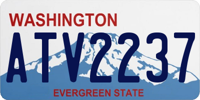WA license plate ATV2237