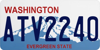 WA license plate ATV2240