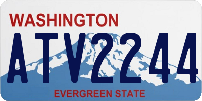 WA license plate ATV2244