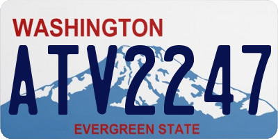 WA license plate ATV2247