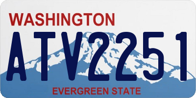 WA license plate ATV2251