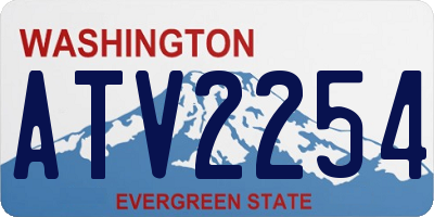 WA license plate ATV2254