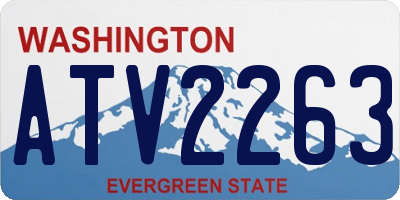 WA license plate ATV2263