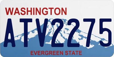 WA license plate ATV2275