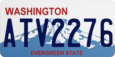 WA license plate ATV2276
