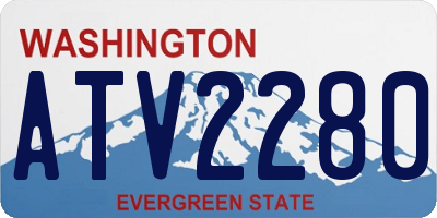 WA license plate ATV2280