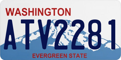 WA license plate ATV2281